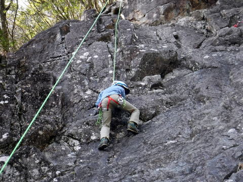 2020.3.7　懸垂岩（登山靴で登る岩トレとアイゼントレ）（岩トレ）
