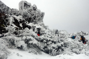 2020.1.3-4　北八ツ・北横岳～雨池山～縞枯山～渋ノ湯（雪山）