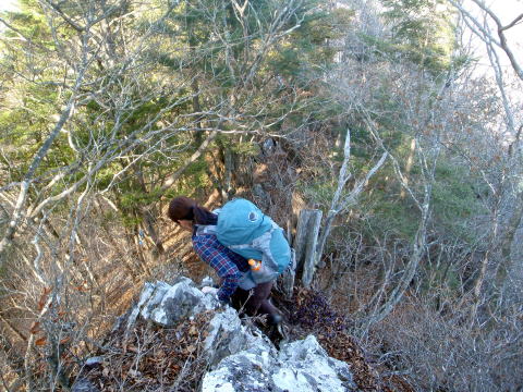 2014.12.28　釈迦ヶ岳・日尻山北尾根（尾根歩き）