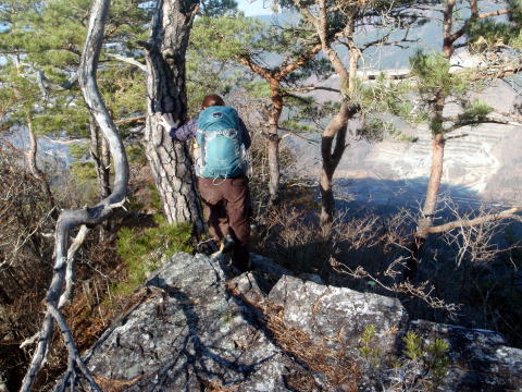 2014.12.28　釈迦ヶ岳・日尻山北尾根（尾根歩き）