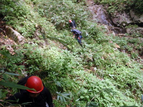 大蛇尾川西俣 東俣（沢登り）