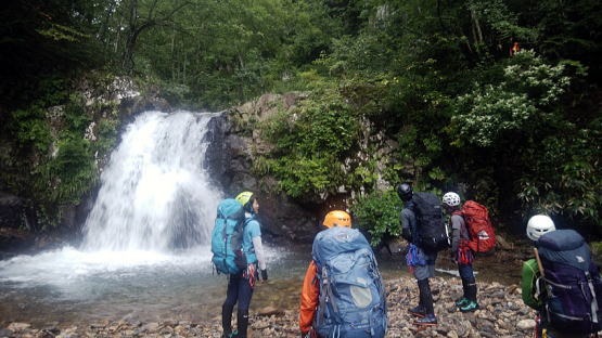 2019.8.31-9.1中ノ岐沢(沢登り)