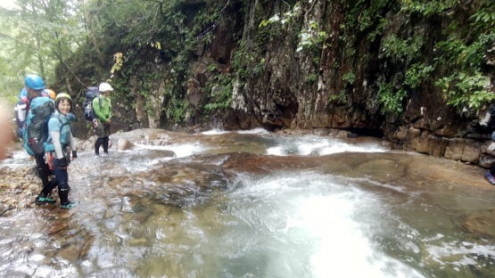 2019.8.31-9.1中ノ岐沢(沢登り)