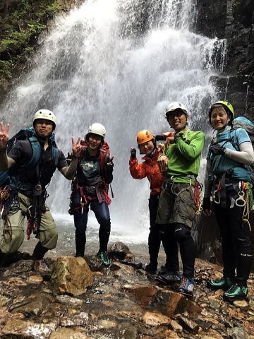 2019.8.31-9.1中ノ岐沢(沢登り)