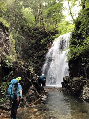 2019.8.31-9.1中ノ岐沢(沢登り)