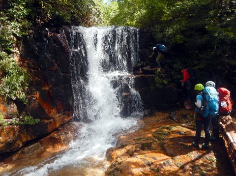 2019.8.31-9.1中ノ岐沢(沢登り)